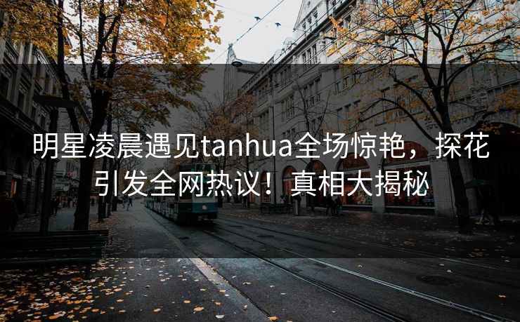 明星凌晨遇见tanhua全场惊艳，探花引发全网热议！真相大揭秘