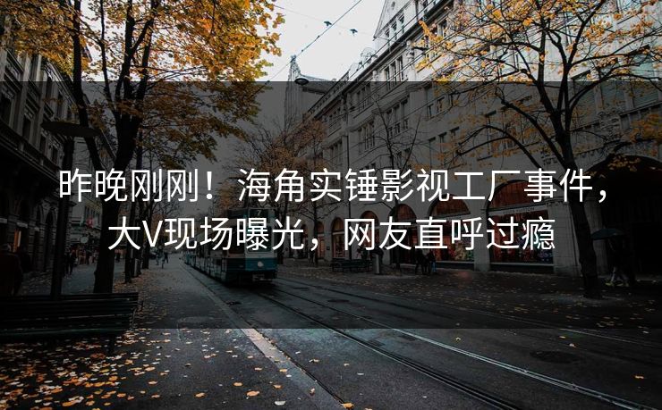 昨晚刚刚！海角实锤影视工厂事件，大V现场曝光，网友直呼过瘾